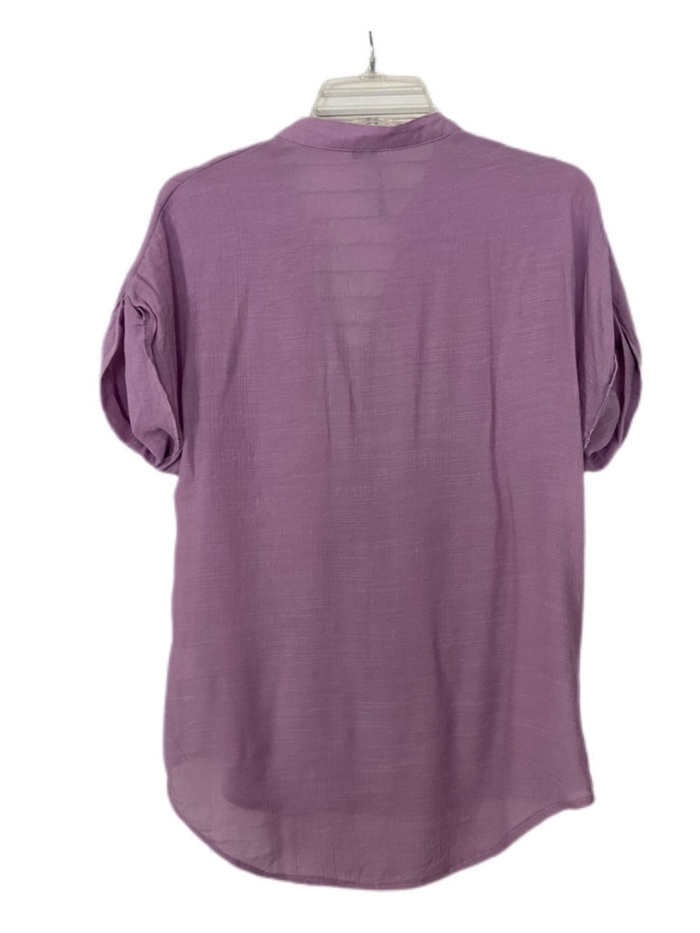 Ashley Blue Lavender Gauzy Textured Blouse Size Large - Picture 2 of 12